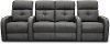 Gray 3 Piece Power Reclining Home Theater Seating with Two Bass Shakers - HTS