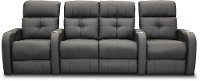 Gray Standard Reclining 3 Piece Home Theater Seating - HTS