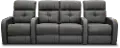 HTS Gray Standard Reclining 3 Piece Home Theater Seating