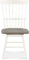 Newark White and Gray Swivel Dining Room Chair
