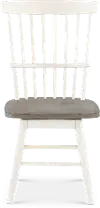 Newark White and Gray Swivel Dining Room Chair