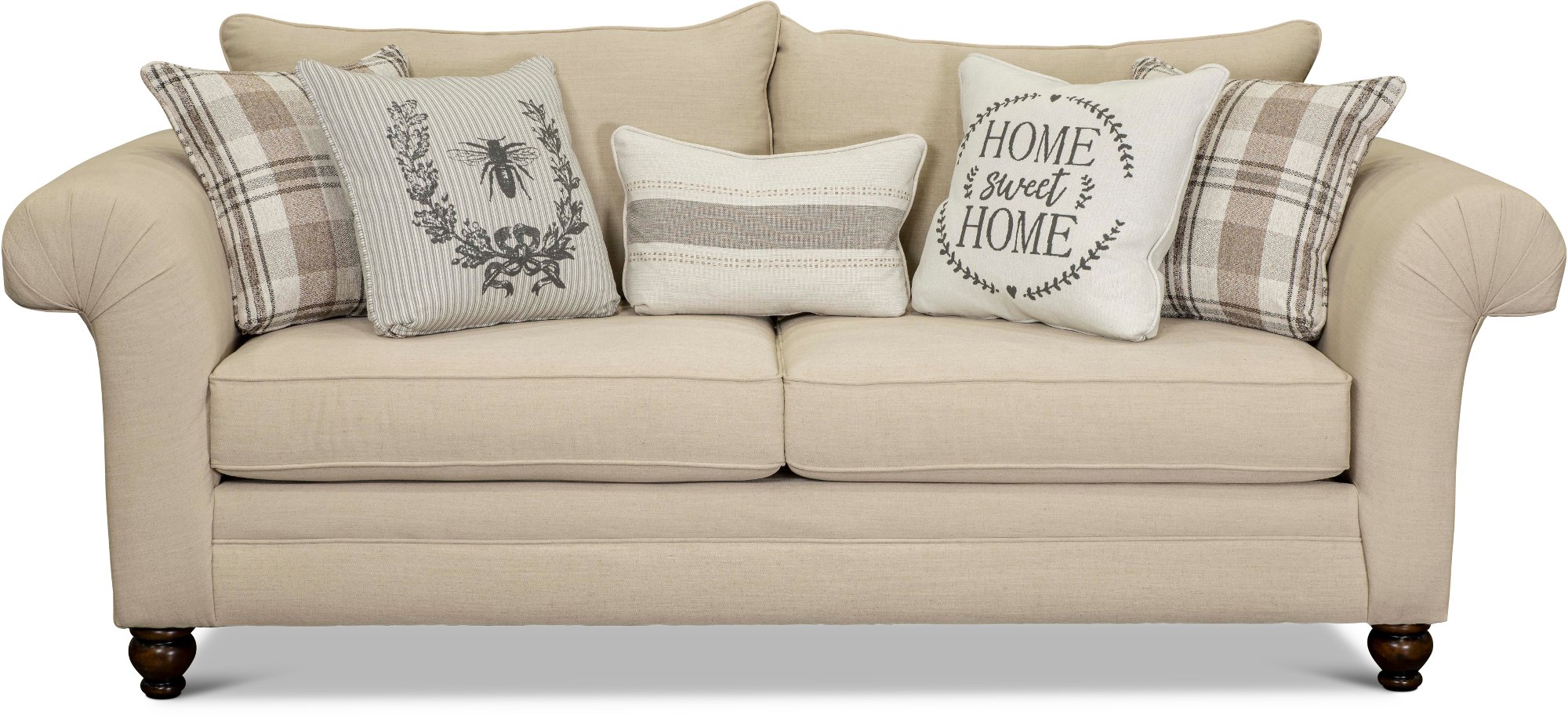 Traditional Birch White Sofa - Caitlin-1