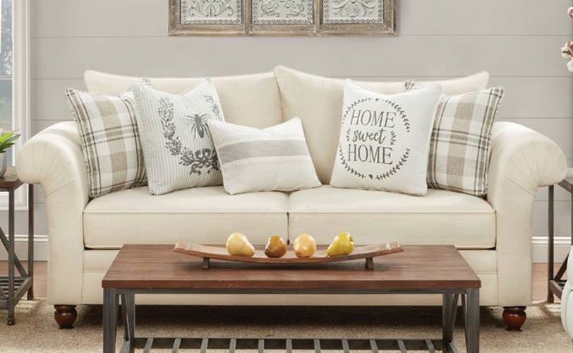 Traditional Birch White Sofa - Caitlin-2