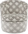 Anarchy Silver Upholstered Swivel Accent Chair - Julia