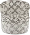 Julia Anarchy Silver Upholstered Swivel Accent Chair