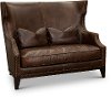Old English Brown Leather Settee - St James
