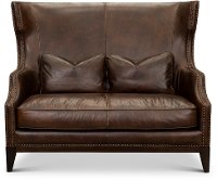 Old English Brown Leather Settee - St James-2