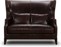 Old English Brown Leather Settee - St James-4