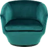Jewel Velvet Emerald Swivel Accent Chair