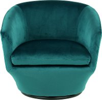 Velvet Emerald Swivel Accent Chair - Jewel