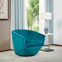 Velvet Emerald Swivel Accent Chair - Jewel-2