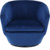 Sapphire Blue Velvet Swivel Accent Chair - Jewel