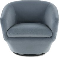 Blue Slate Velvet Swivel Accent Chair - Jewel