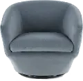 Jewel Blue-Gray Slate Swivel Accent Chair