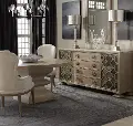 Traditional Sandstone Round 5 Piece Dining Set - Santa Barbara