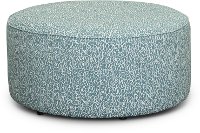 Contemporary Aqua Blue Cocktail Ottoman - Homecoming