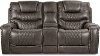 Charcoal Gray Manual Reclining Loveseat - Desert