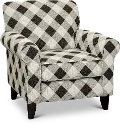 Shadowfax Black Gingham Accent Chair