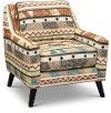 Contemporary Mixed Pattern Accent Chair - Rocksalt