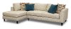 Cream 2 Piece Sectional Sofa with LAF Chaise - Rocksalt