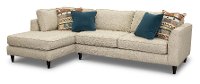 Cream 2 Piece Sectional Sofa with LAF Chaise - Rocksalt
