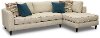 Cream 2 Piece Sectional Sofa with RAF Chaise - Rocksalt
