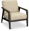 Contemporary Beige Accent Chair - Old Saddle