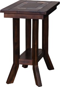 Rustic Mahogany Chair Side Table - Santa Fe