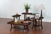 Rustic Mahogany Chair Side Table - Santa Fe-2