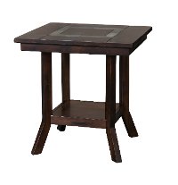 Rustic Mahogany Square End Table - Santa Fe
