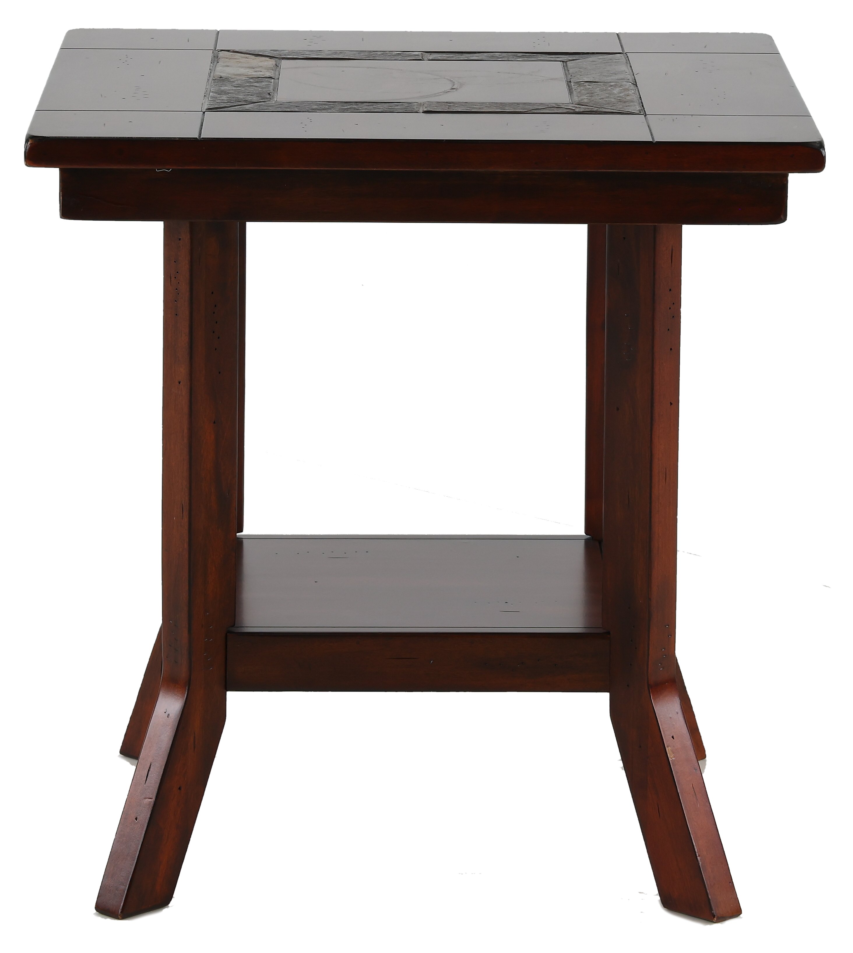 Rustic Mahogany Square End Table - Santa Fe-2