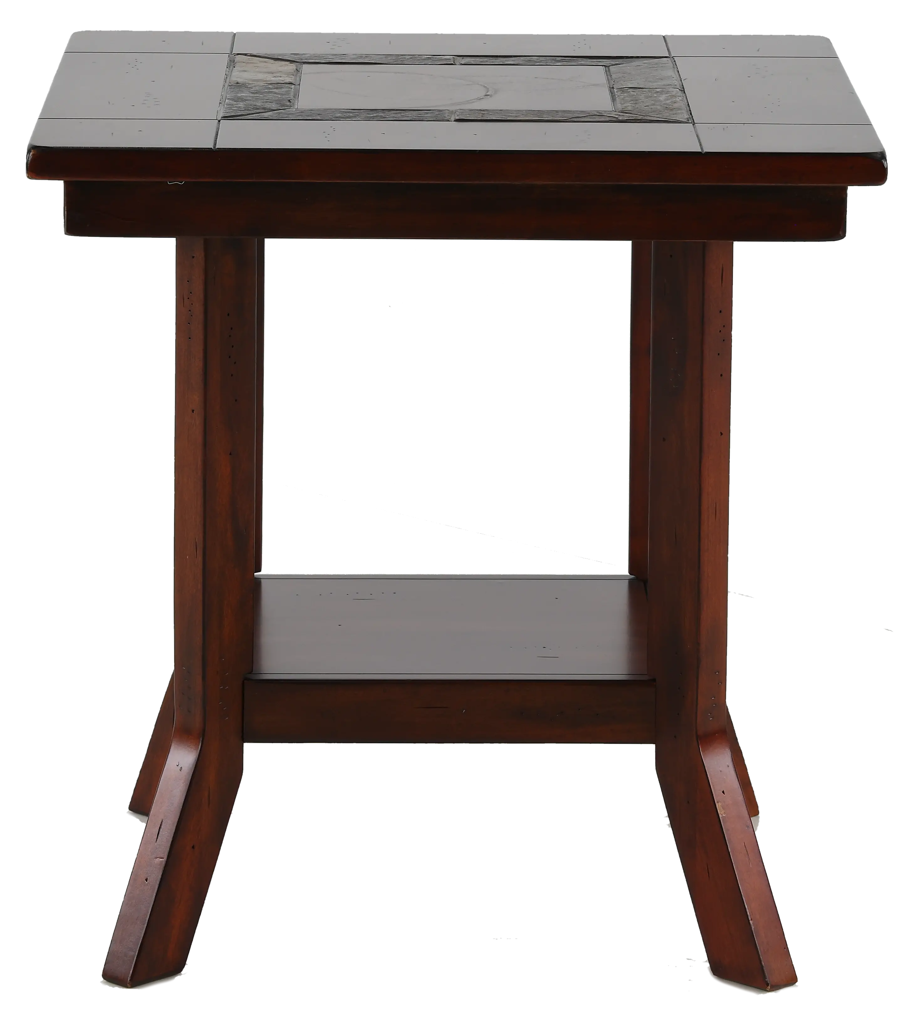 Rustic Mahogany Square End Table - Santa Fe-2