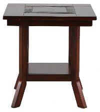 Rustic Mahogany Square End Table - Santa Fe-2