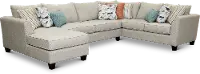 Stone 3 Piece Sectional Sofa with LAF Chaise - Homecoming