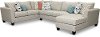 Stone 3 Piece Sectional Sofa with RAF Chaise - Homecoming