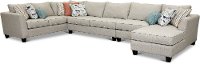 Stone 4 Piece Sectional Sofa with RAF Chaise - Homecoming