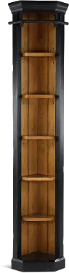Toulouse Two Tone Brown Corner Bookcase