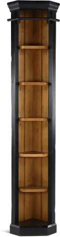 Toulouse Two Tone Brown Corner Bookcase