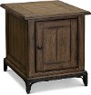 Rustic End Table with One Door - Stone Mountain