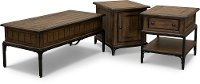 Rustic End Table with One Door - Stone Mountain-2