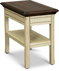 Linen White Chairside Table - Sutters Creek