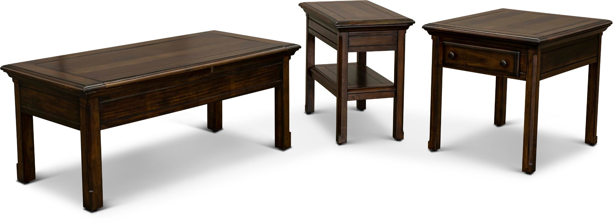 Traditional Brown End Table with Drawer - Jamestown-2
