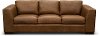 Contemporary Brown Leather Sofa - Hawkins