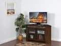 Santa Fe Rustic Dark Brown 55 Corner TV Stand