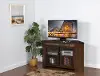 Santa Fe Rustic Dark Brown 55 Inch Corner TV Stand