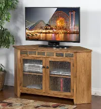 Sedona Brown Oak 55 Corner TV Stand
