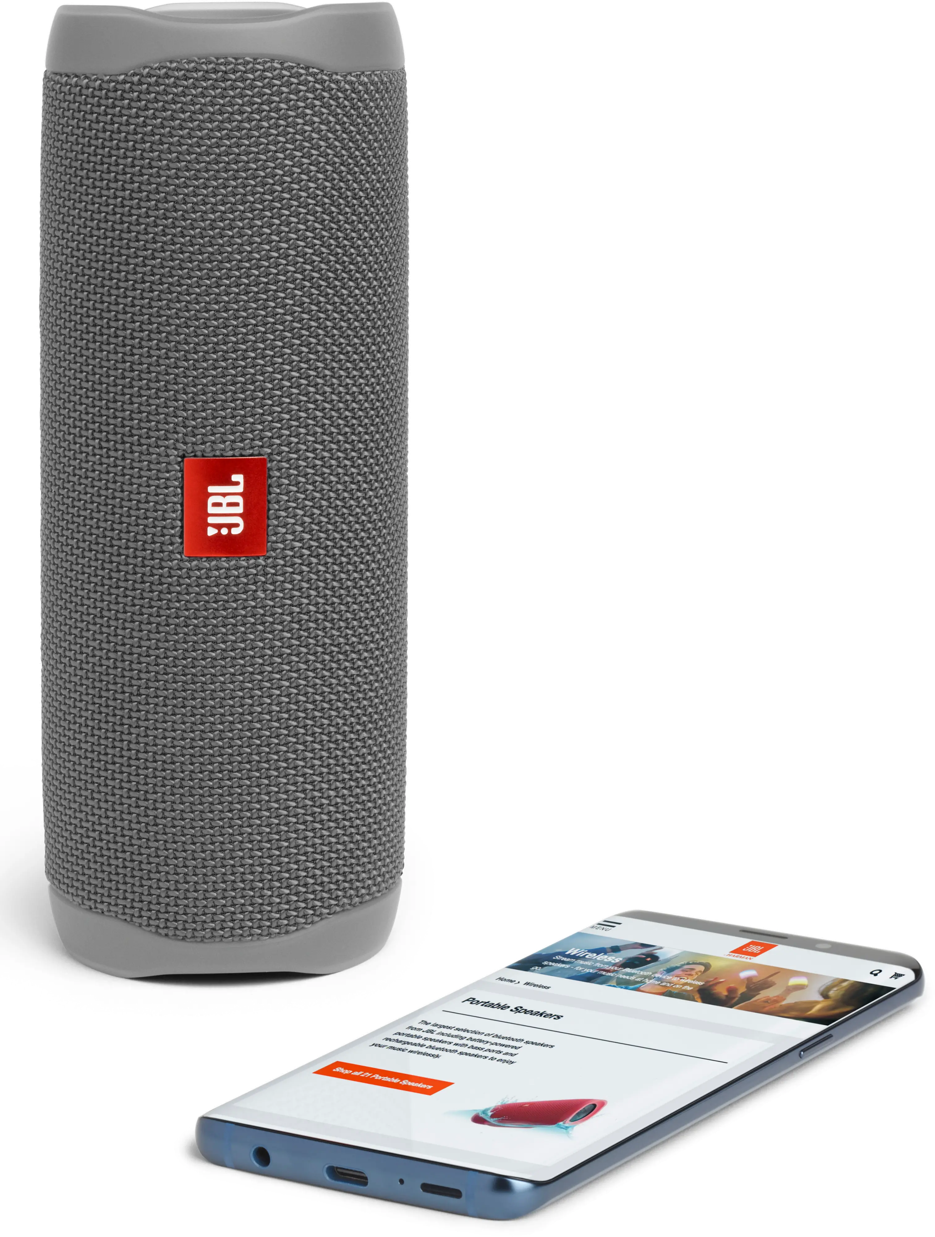 FLIP 5 GRAY SPEAKER JBL Flip 5 Waterproof Portable Bluetooth Speaker - Gray-3