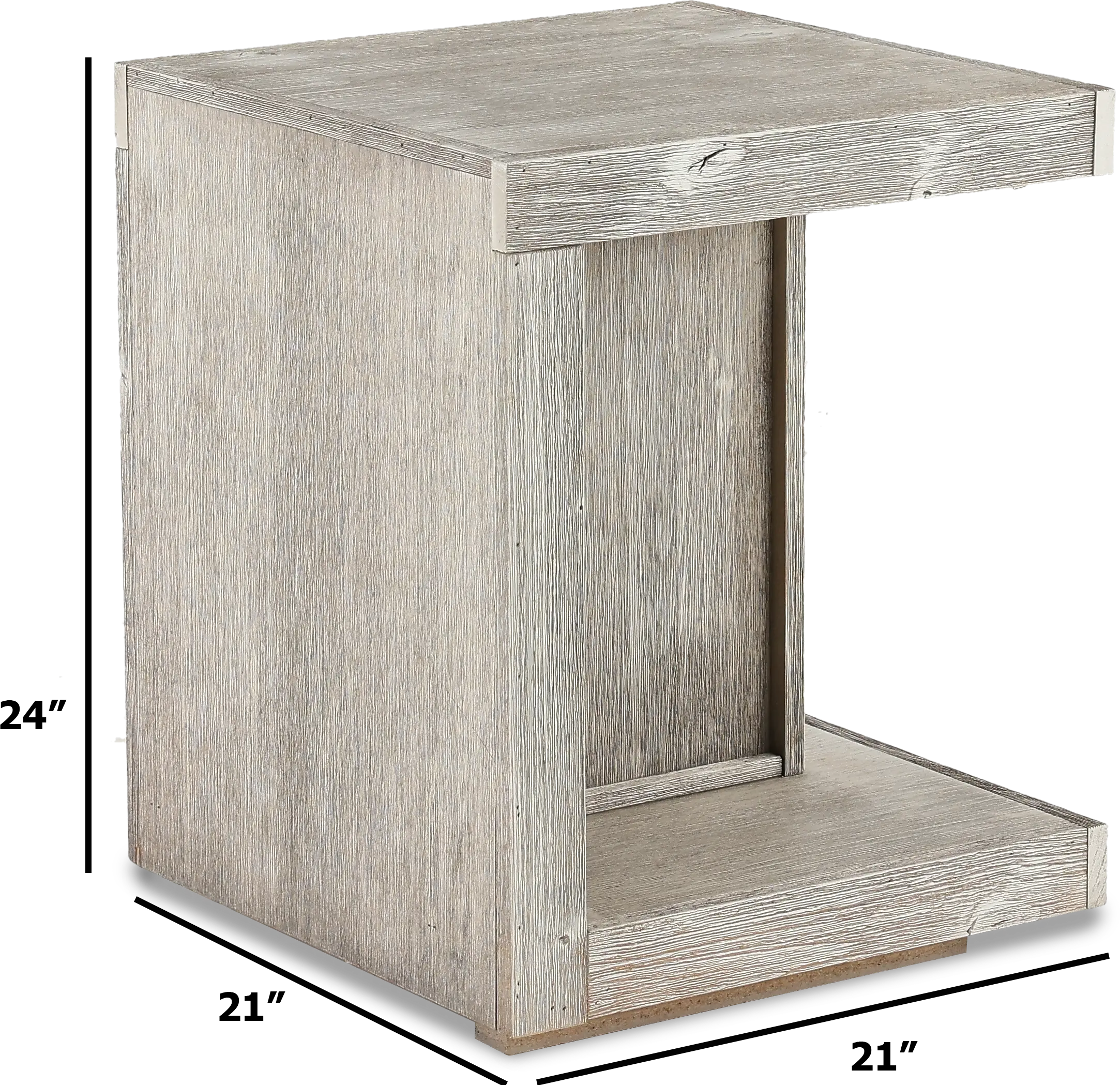 Avery Loft Limestone Gray End Table-2