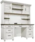 Caraway Antique White Credenza and Hutch