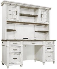 Caraway Antique White Credenza and Hutch-1